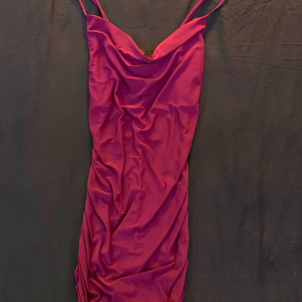 Burgundy dress